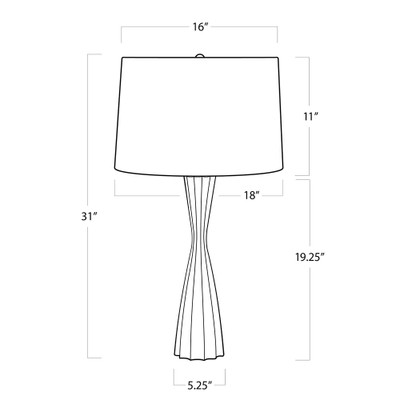 Regina Andrew Naomi Resin Table Lamp - Silver Leaf