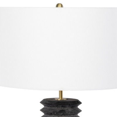 Regina Andrew Noir Column Travertine Lamp - Large