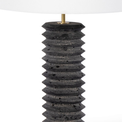 Regina Andrew Noir Column Travertine Lamp - Large