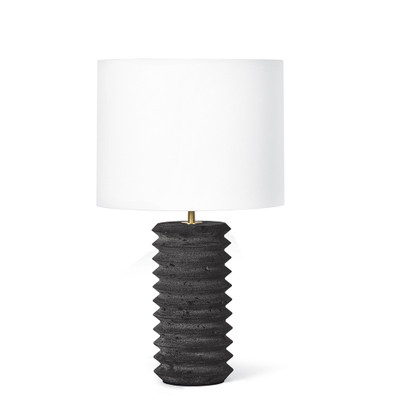 Regina Andrew Noir Column Travertine Lamp - Small