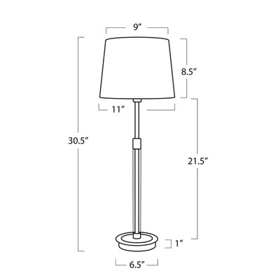 Regina Andrew Auburn Crystal Buffet Lamp