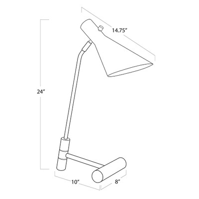 Regina Andrew Spyder Task Lamp - White And Natural Brass