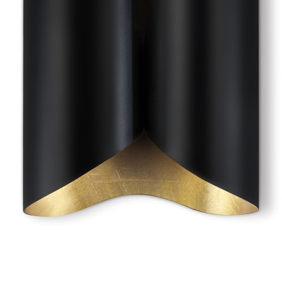 Regina Andrew Coil Metal Sconce Large - Black And Gold
