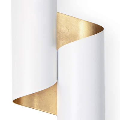 Regina Andrew Folio Sconce - White And Gold