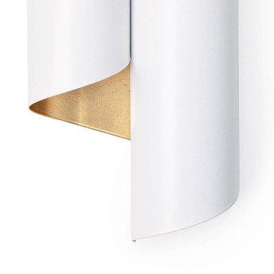 Regina Andrew Folio Sconce - White And Gold