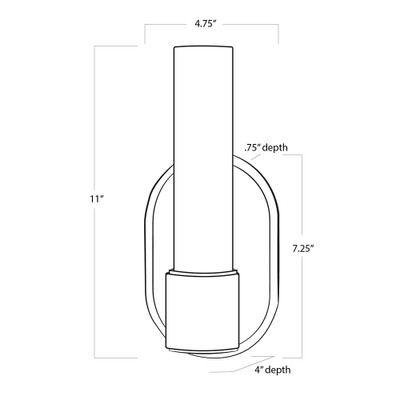 Regina Andrew Dixon Sconce Single - Oil Rubbed Bronze