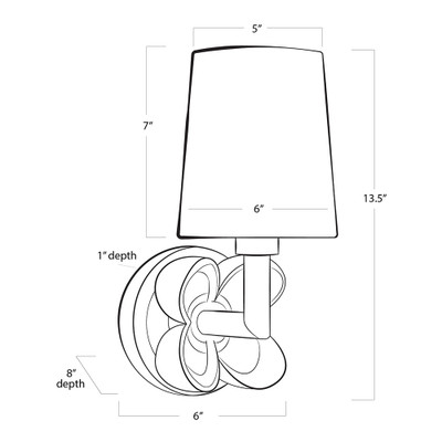 Regina Andrew Bella Sconce - Polished Nickel