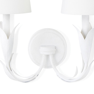 Regina Andrew River Reed Sconce Double - White