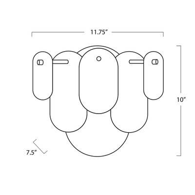 Regina Andrew Echo Sconce - Natural Brass