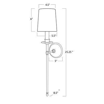 Southern Living Fisher Sconce Single