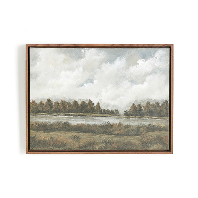 Amber Lewis x Four Hands Forest Across The Water by Lori Marie - Rustic Walnut Floater - 24 X 32