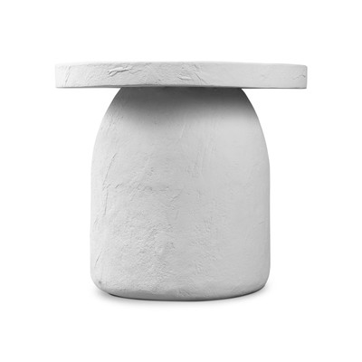 Amber Lewis x Four Hands Paz Outdoor End Table - Plaster Molded Concrete