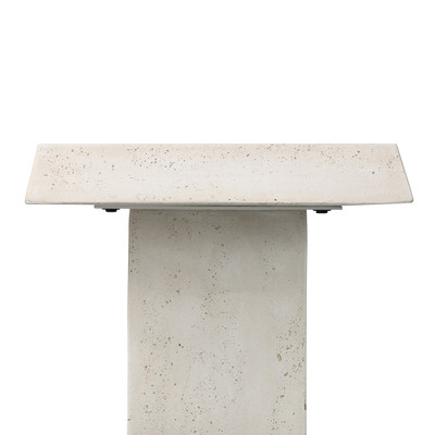 Amber Lewis x Four Hands Avila Outdoor End Table - Aged White Concrete