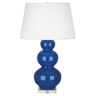 Triple Gourd Table Lamp - Lucite -Marine