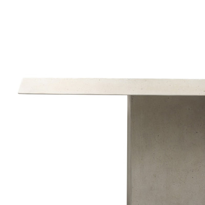 Amber Lewis x Four Hands Avila Outdoor Dining Table-60" - Aged White Concrete