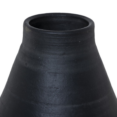 Amber Lewis x Four Hands Sesto Vessel - Aged Black Terracotta