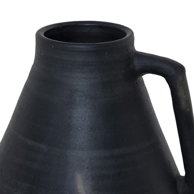 Amber Lewis x Four Hands Sesto Vessel - Aged Black Terracotta