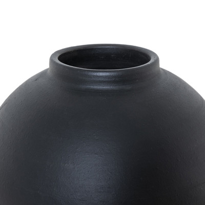Amber Lewis x Four Hands Bosa Vessel - Aged Black Terracotta