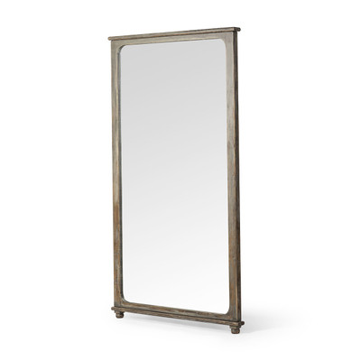 Amber Lewis x Four Hands Orleans Floor Mirror - Blue Antiqued Pine