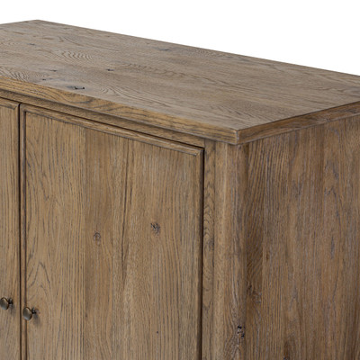 Amber Lewis x Four Hands Bari Bar Cabinet - Weathered Oak Veneer