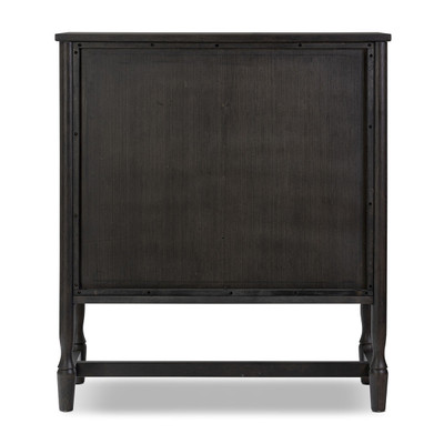 Amber Lewis x Four Hands Bari Bar Cabinet - Cracked Smoked Black Veneer