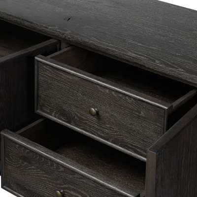 Amber Lewis x Four Hands Bari Sideboard - Cracked Smoked Black Veneer