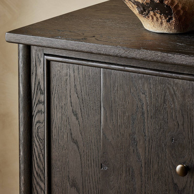 Amber Lewis x Four Hands Bari Sideboard - Cracked Smoked Black Veneer