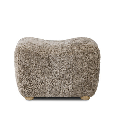 Amber Lewis x Four Hands Oslo Ottoman - Taupe Shearling