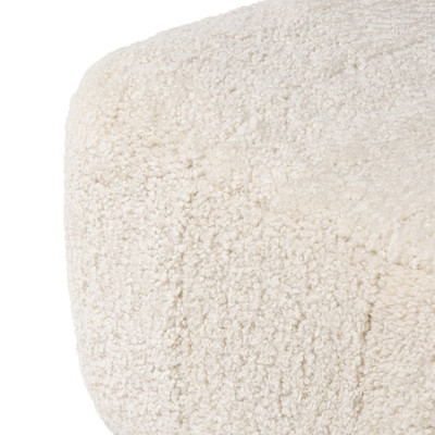 Amber Lewis x Four Hands Oslo Ottoman - Beige Shearling