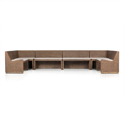 Amber Lewis x Four Hands Senna Dining Banquette U Shape 166" - Broadway Dune