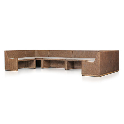 Amber Lewis x Four Hands Senna Dining Banquette U Shape 166" - Broadway Dune