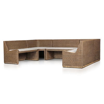 Amber Lewis x Four Hands Senna Dining Banquette U Shape 117" - Broadway Dune