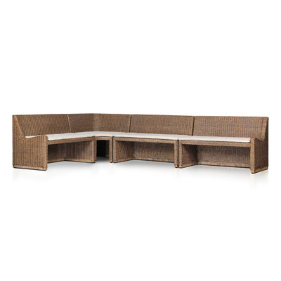 Amber Lewis x Four Hands Senna Dining Banquette L Shape 132" - Broadway Dune