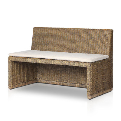 Amber Lewis x Four Hands BYO: Senna Woven Dining Banquette - Broadway Dune - Armless - 49"