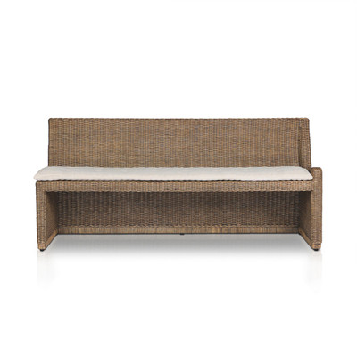 Amber Lewis x Four Hands BYO: Senna Woven Dining Banquette - Broadway Dune - RAF - 72"