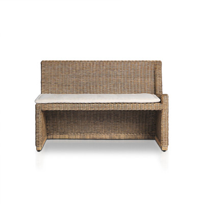 Amber Lewis x Four Hands BYO: Senna Woven Dining Banquette - Broadway Dune - RAF- 49"