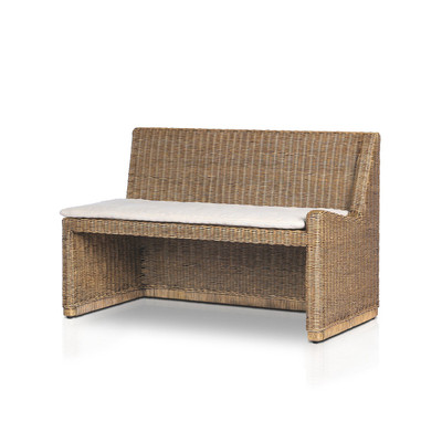 Amber Lewis x Four Hands BYO: Senna Woven Dining Banquette - Broadway Dune - RAF- 49"