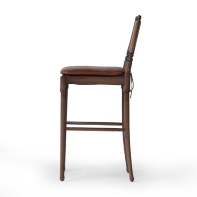 Amber Lewis x Four Hands Fayth Bar Stool With Cushion - Dulane Mahogany