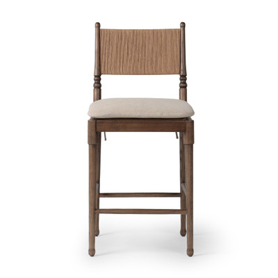 Amber Lewis x Four Hands Fayth Counter Stool With Cushion - Broadway Dune