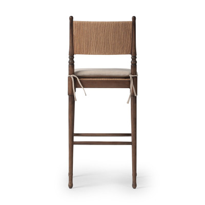 Amber Lewis x Four Hands Fayth Bar Stool With Cushion - Broadway Dune