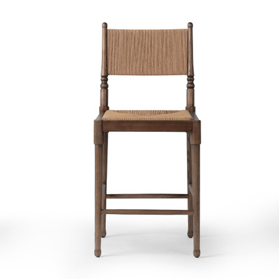 Amber Lewis x Four Hands Fayth Counter Stool - Antique Walnut