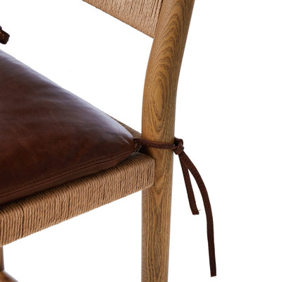 Amber Lewis x Four Hands Dara Counter Stool With Cushion - Dulane Mahogany