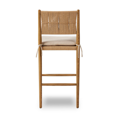 Amber Lewis x Four Hands Dara Bar Stool With Cushion - Broadway Dune