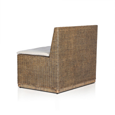 Amber Lewis x Four Hands BYO: Senna Woven Dining Banquette - Broadway Dune - Natural Brown Rattan