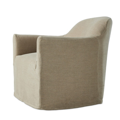 Amber Lewis x Four Hands Lowell Slipcover Swivel Chair - Broadway Dune