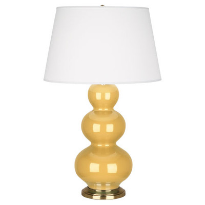 Triple Gourd Table Lamp - Antique Brass - Sunset