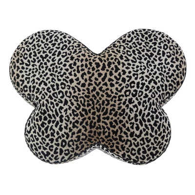 John Richard Mariposa Small Ottoman - Leopard