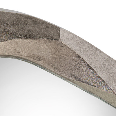 John Richard Round Ruga Mirror - Large Nickel