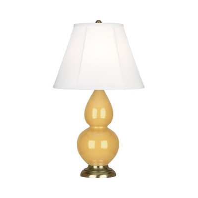 Small Double Gourd Table Lamp - Antique Brass - Sunset