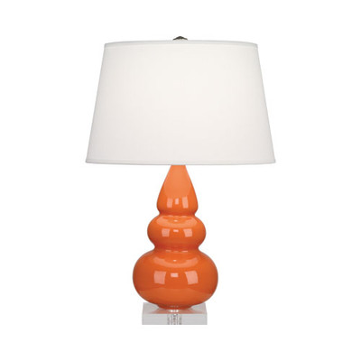 Small Triple Gourd Table Lamp - Pumpkin